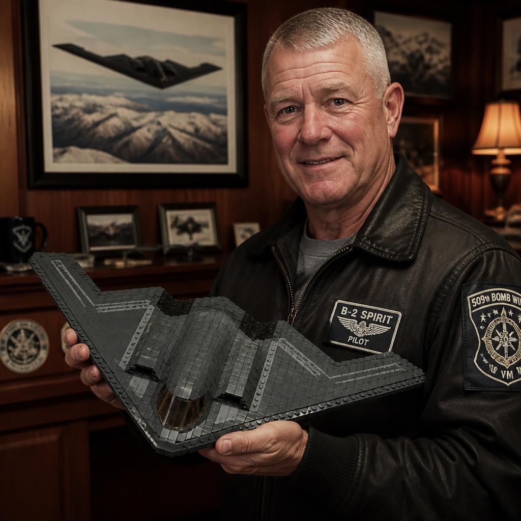 Lt. Col. Marcus S., Ret. with their Brick Force B-2 build