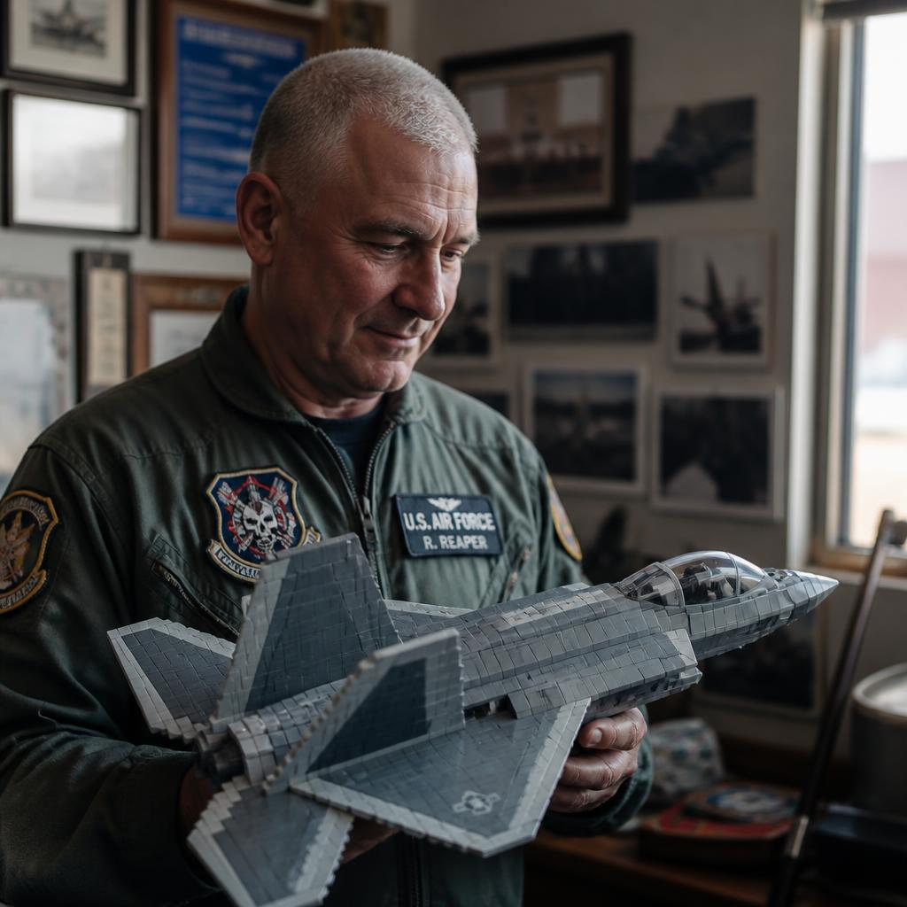Col. Ray T., Ret. with their Brick Force F-22 build