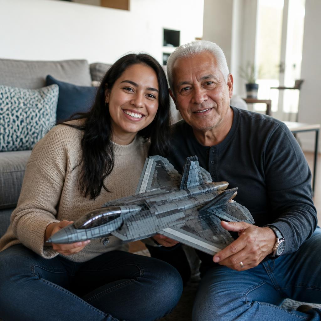 Elena V., 30 with their Brick Force F-22 build